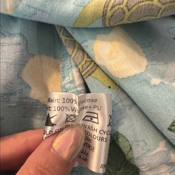 ModCloth x Collectif - NO BELT Tropical  Hawaiian / Turtles / Beach Dress Sz 18 - Picture 4 of 4